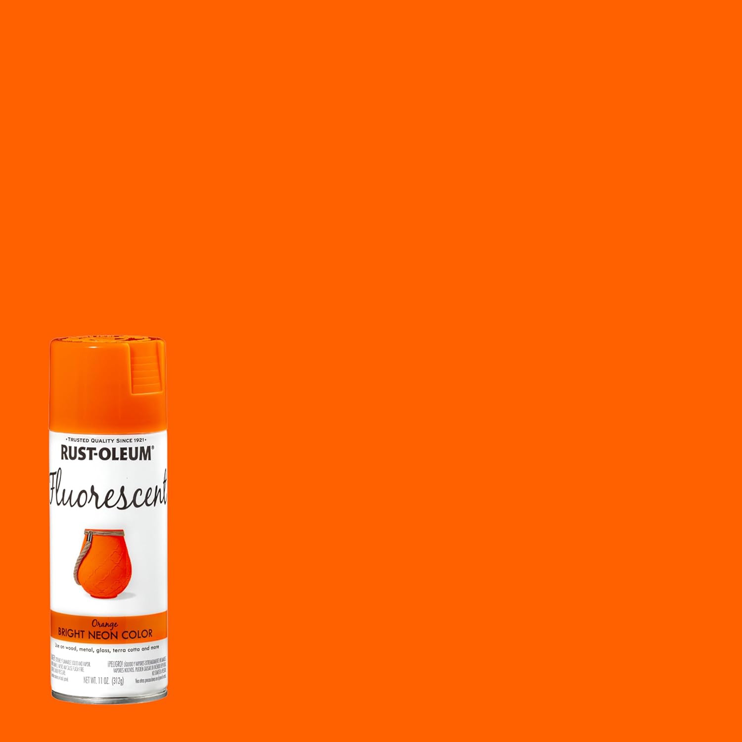 Rust-Oleum 342568 Specialty Fluorescent Spray Paint, 11 Oz, Orange