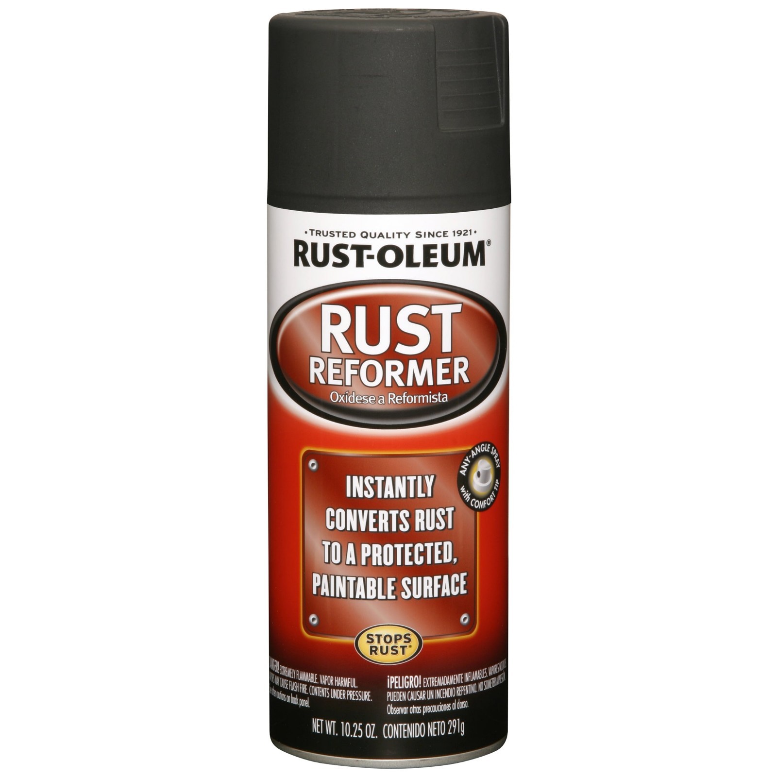 2 pack Rust-Oleum Stops Rust Converter Reformer Spray Flat Black Finish 10.25 oz