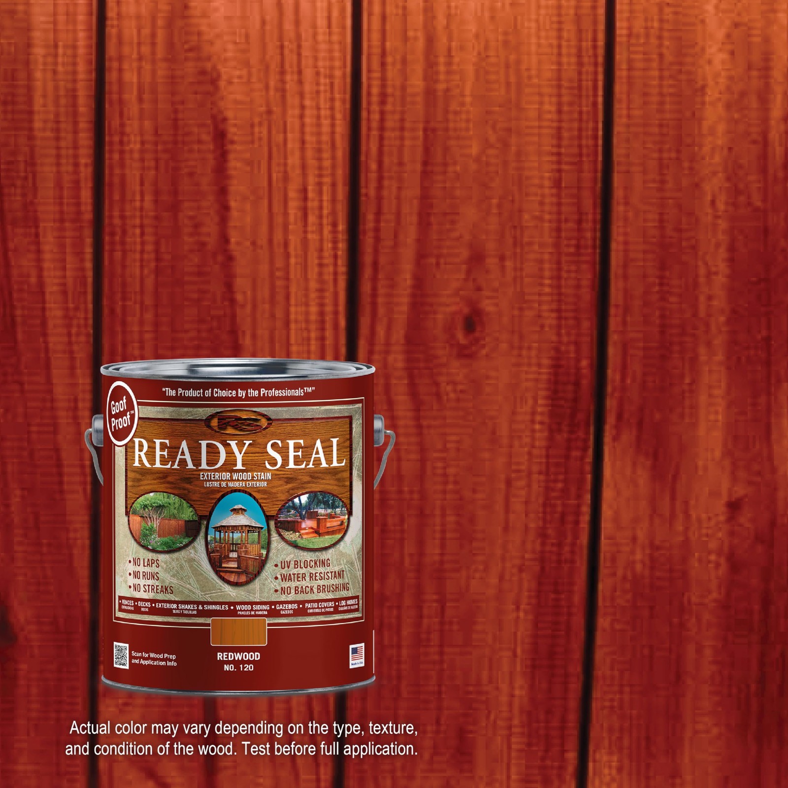 1 gal Ready Seal 120 Redwood Exterior Stain and Sealer For Wood