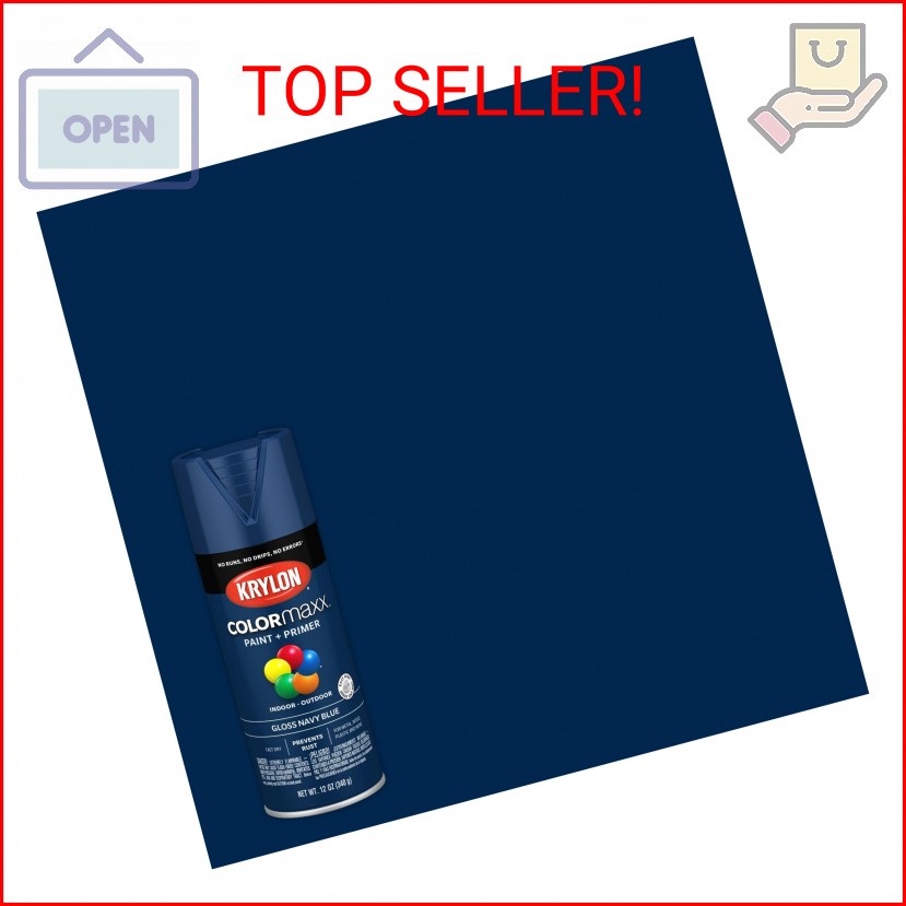 Krylon ColorMaxx 12 Oz. Gloss Spray Paint, Navy Blue – 1 Each
