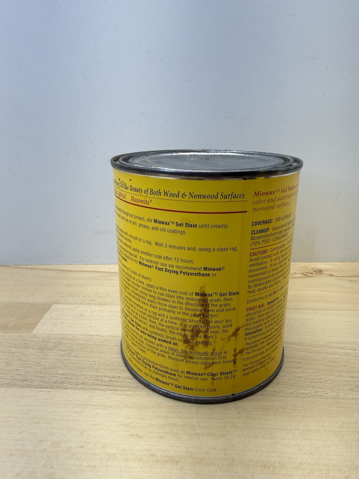 Minwax Gel Stain HONEY MAPLE For Wood, Veneer, Fiberglass & More 32 oz 1 QT A