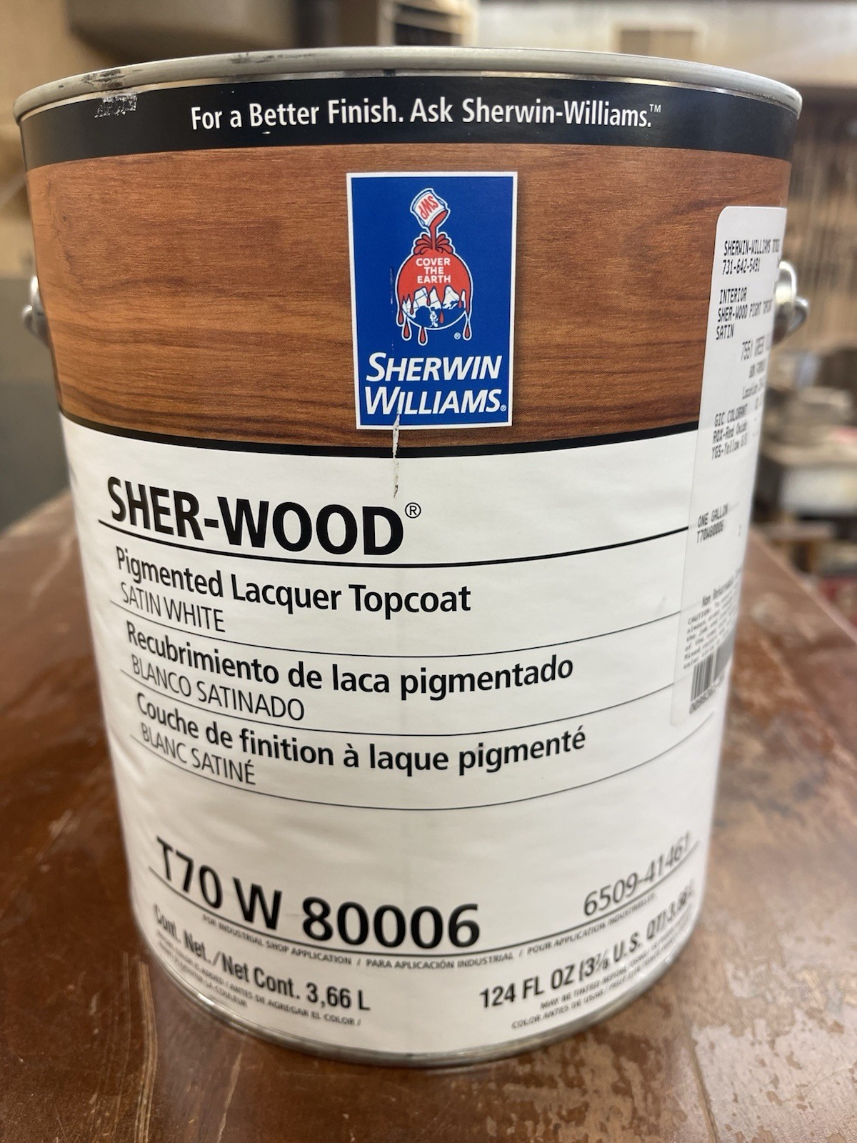 Sherwin Williams Sher-Wood Pigmented Lacquer Topcoat/ 7551 Greek Villa/ Gallon
