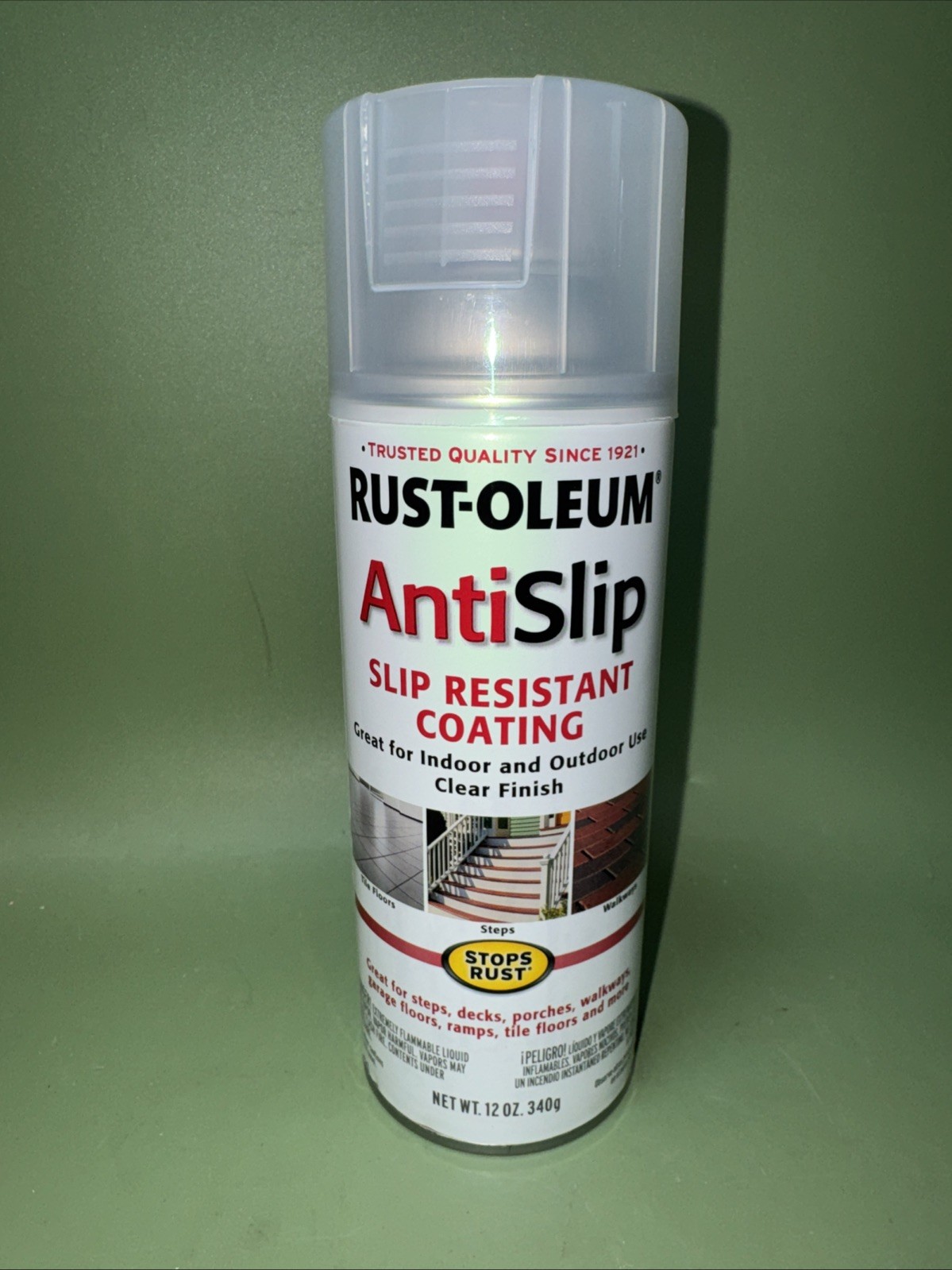 Rust-oleum Anti-slip Clear Paint 12 Oz Oil Based Traction Indoor/Outdoor B12