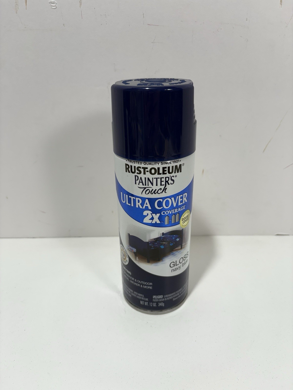 Rust-Oleum Painter’s Touch 2X Ultra Cover Gloss Spray Paint, Navy Blue, 12 Oz