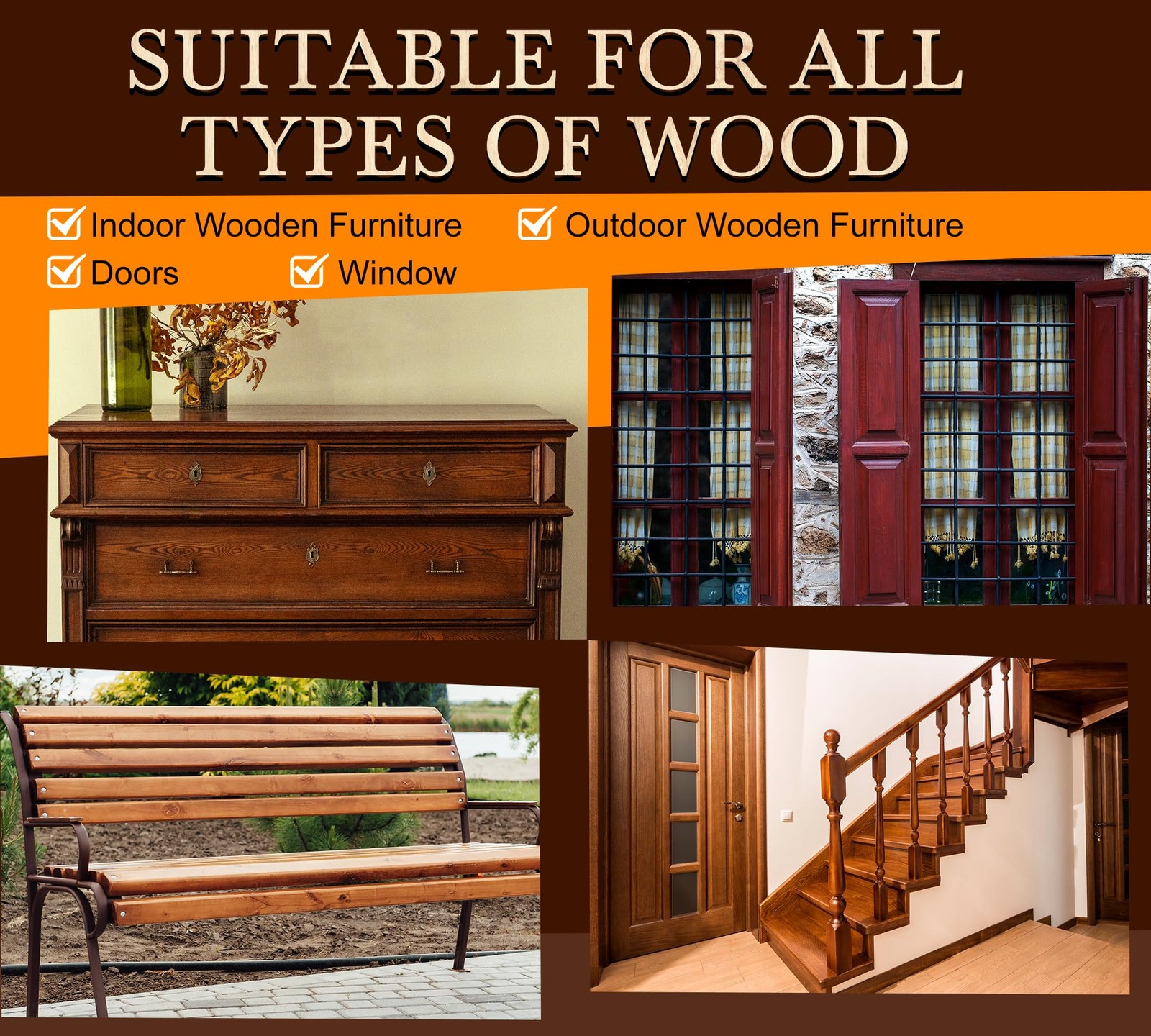 Wood Stain 8.5oz – Golden Oak | Water Based Furniture Stain & Wood Varnish fo…