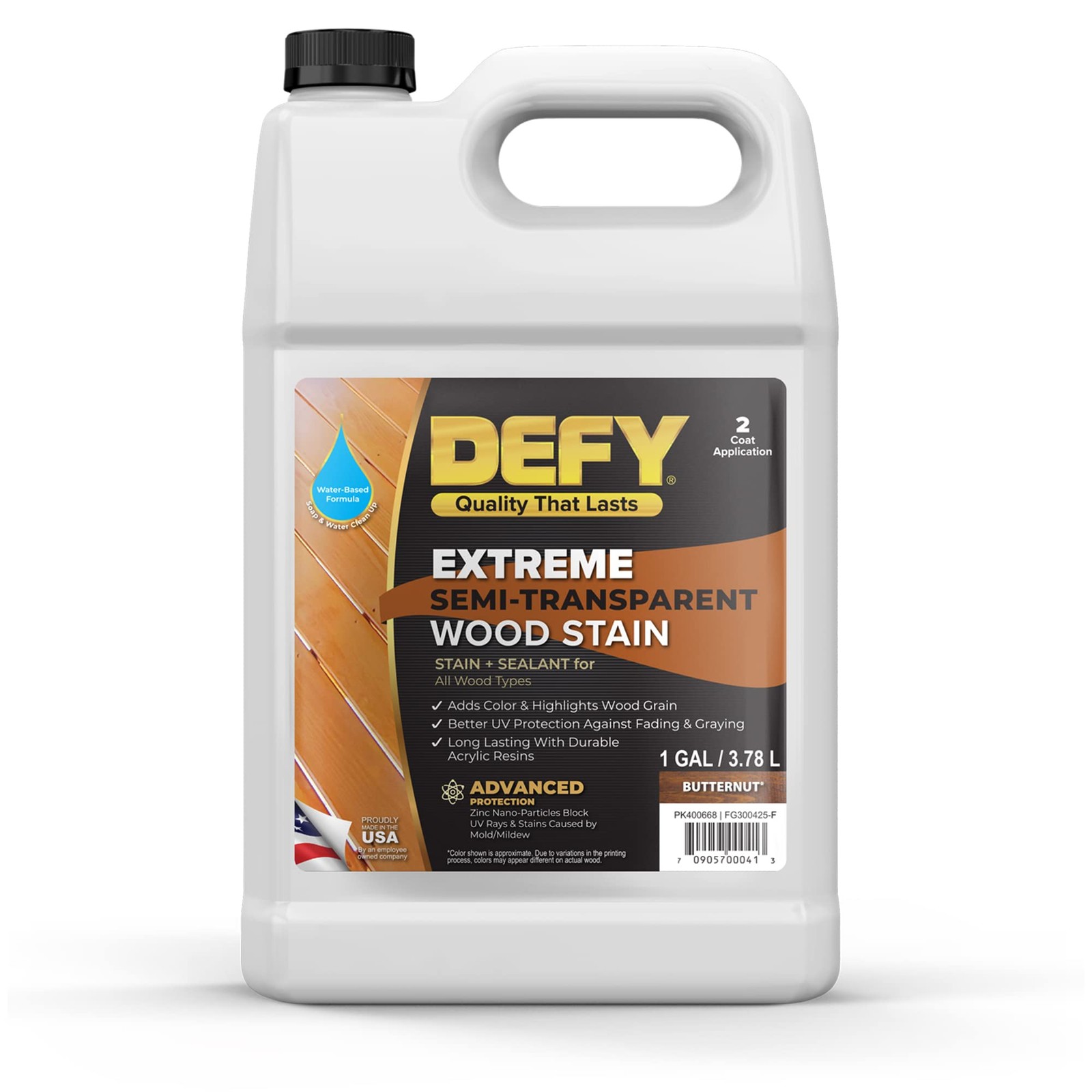 Extreme Wood Stain and Sealer in One – 1 Gallon Semi-Transparent Waterproof C…