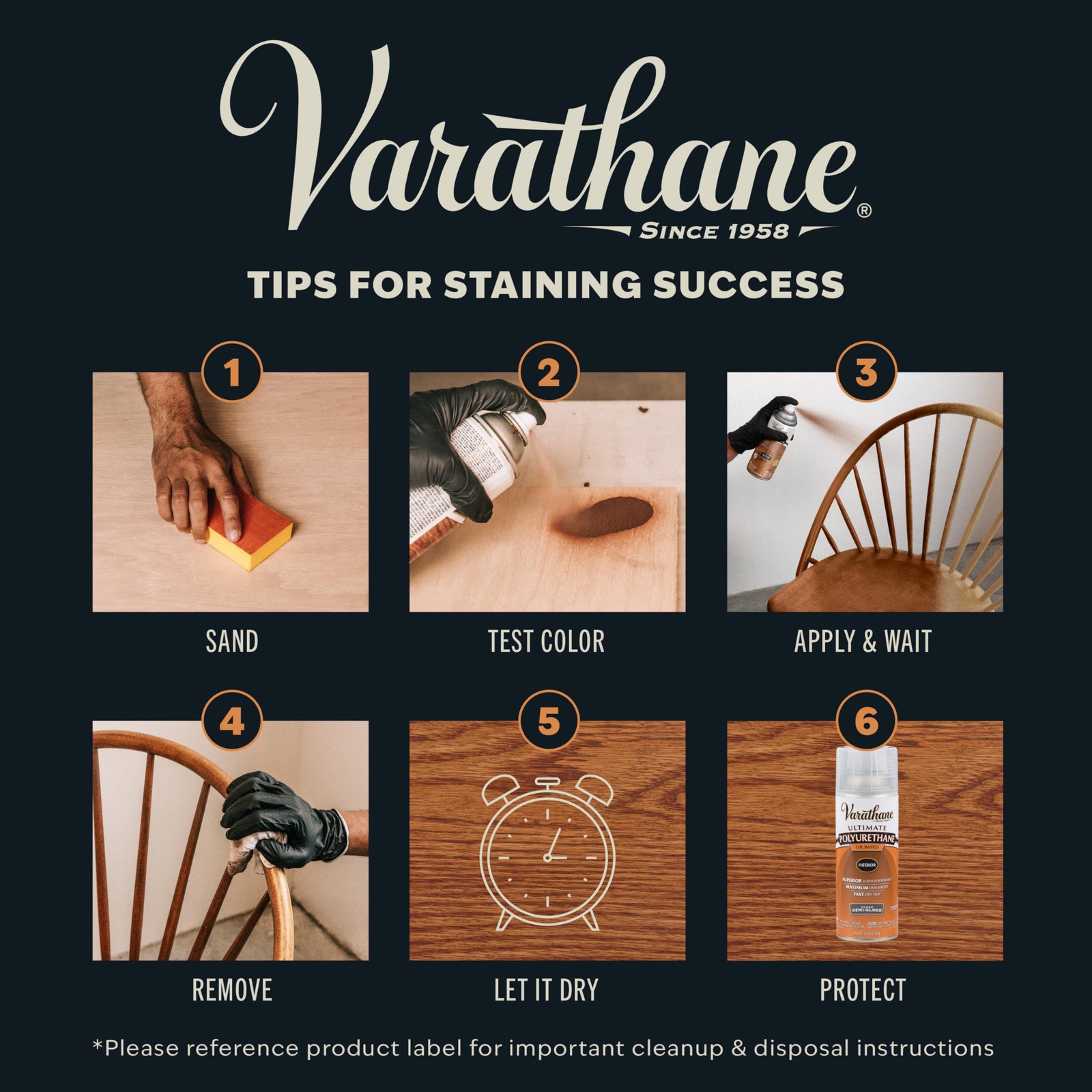 Varathane 392513 Premium Fast Dry Wood Stain Spray, 10.25 Oz, Cognac