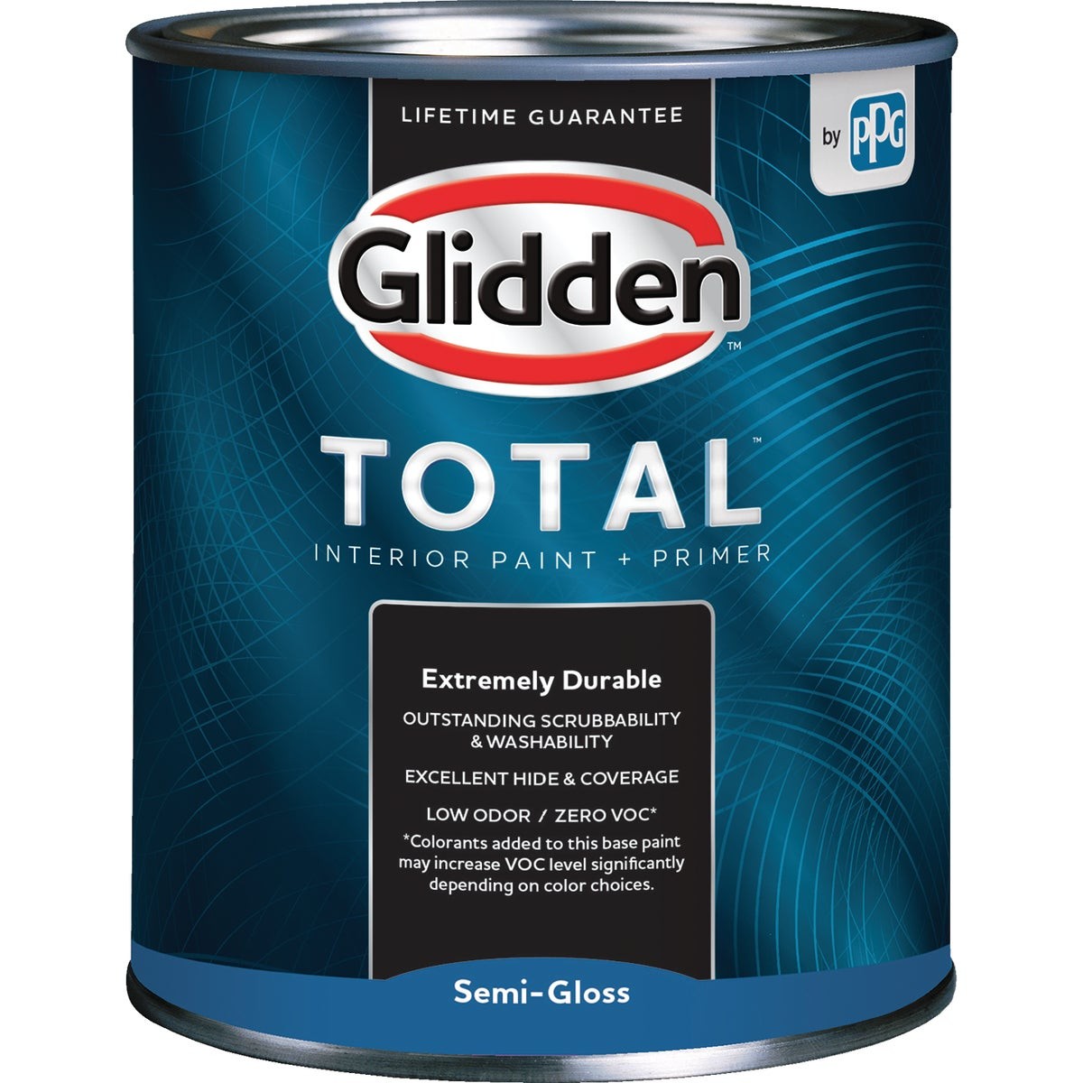 Glidden Total Interior Paint + Primer Semi-Gloss White & Pastel Base Quart