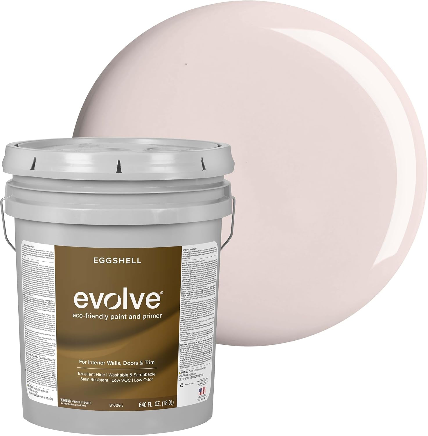 Interior Paint & Primer, Eggshell (Ivy Green), 1 Gallon – One-Coat Coverage, Exc