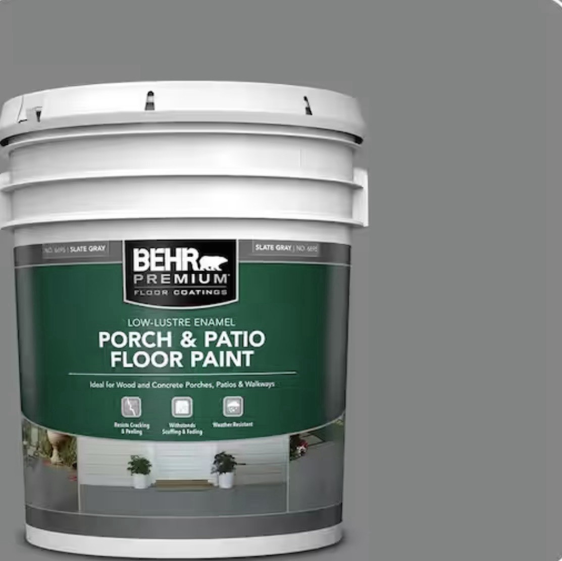 5 Gal Slate Gray Low-Lustre Enamel Interior/Exterior Porch and Patio Floor Paint