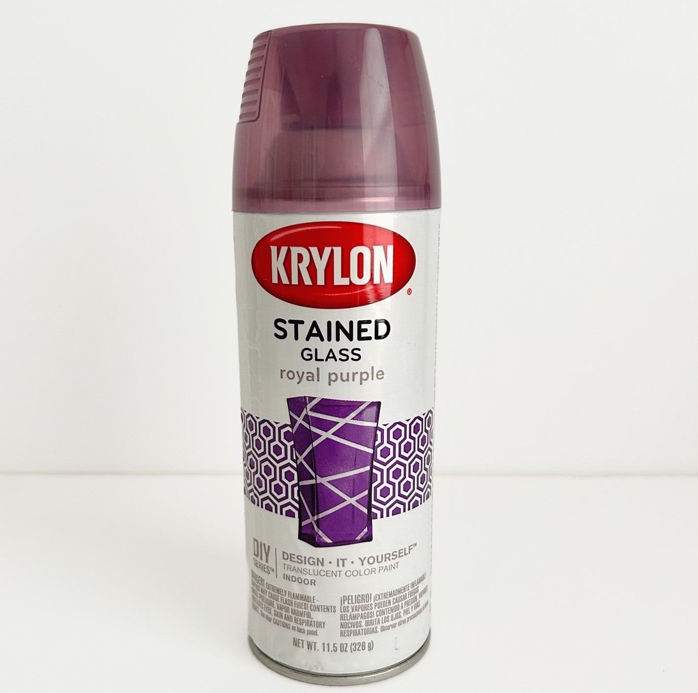Krylon 9027 Stained Glass Aerosol Paint 11.5 oz Royal PURPLE Discontinued