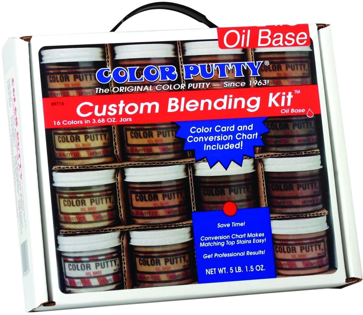 Custom Oil-Based Blending Kit – 16 x 3.68 oz High-Performance Putty Jars