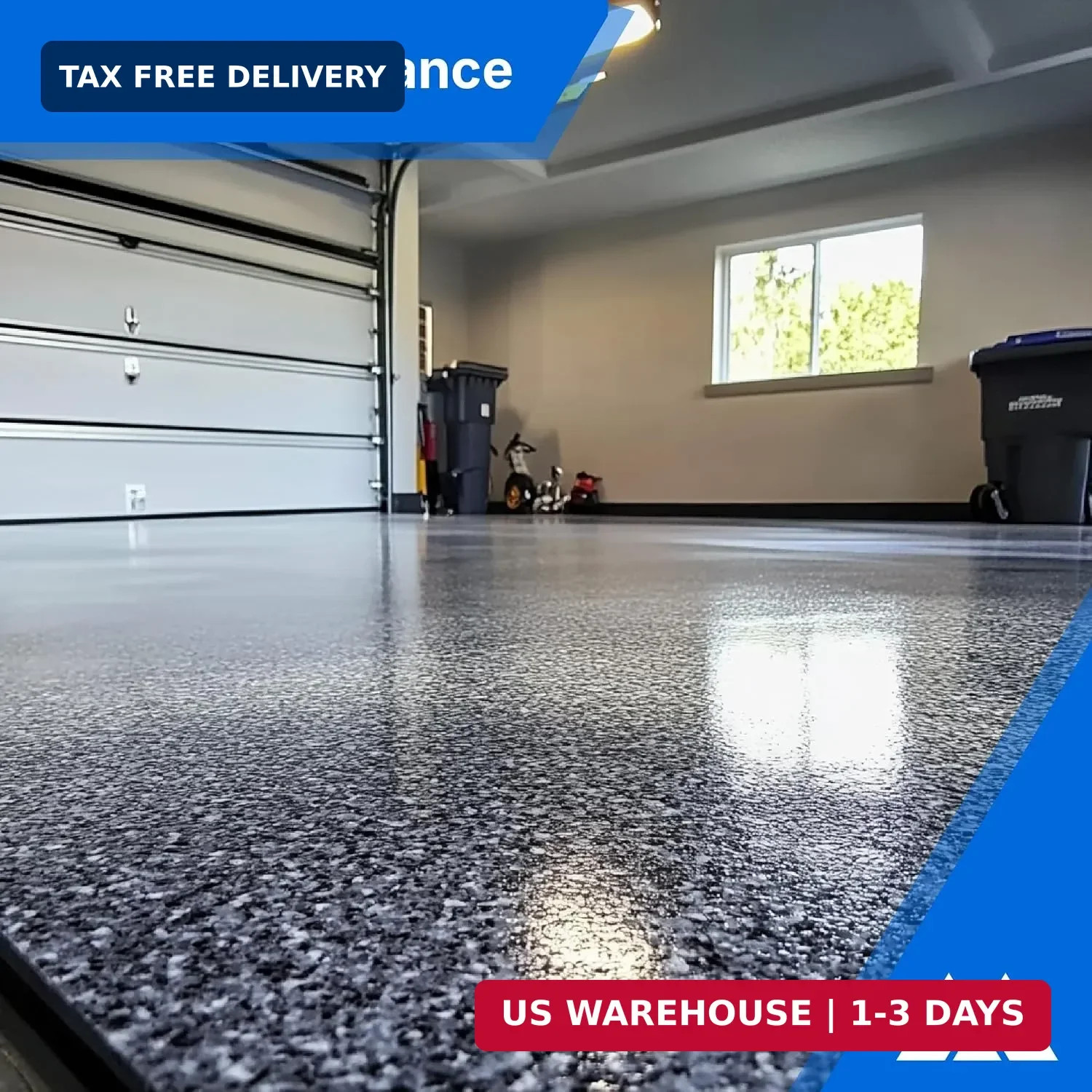 McKinnon Epoxy Resin Garage Floor & Concrete Coating Kit,100% Solids, Zero VOCs,