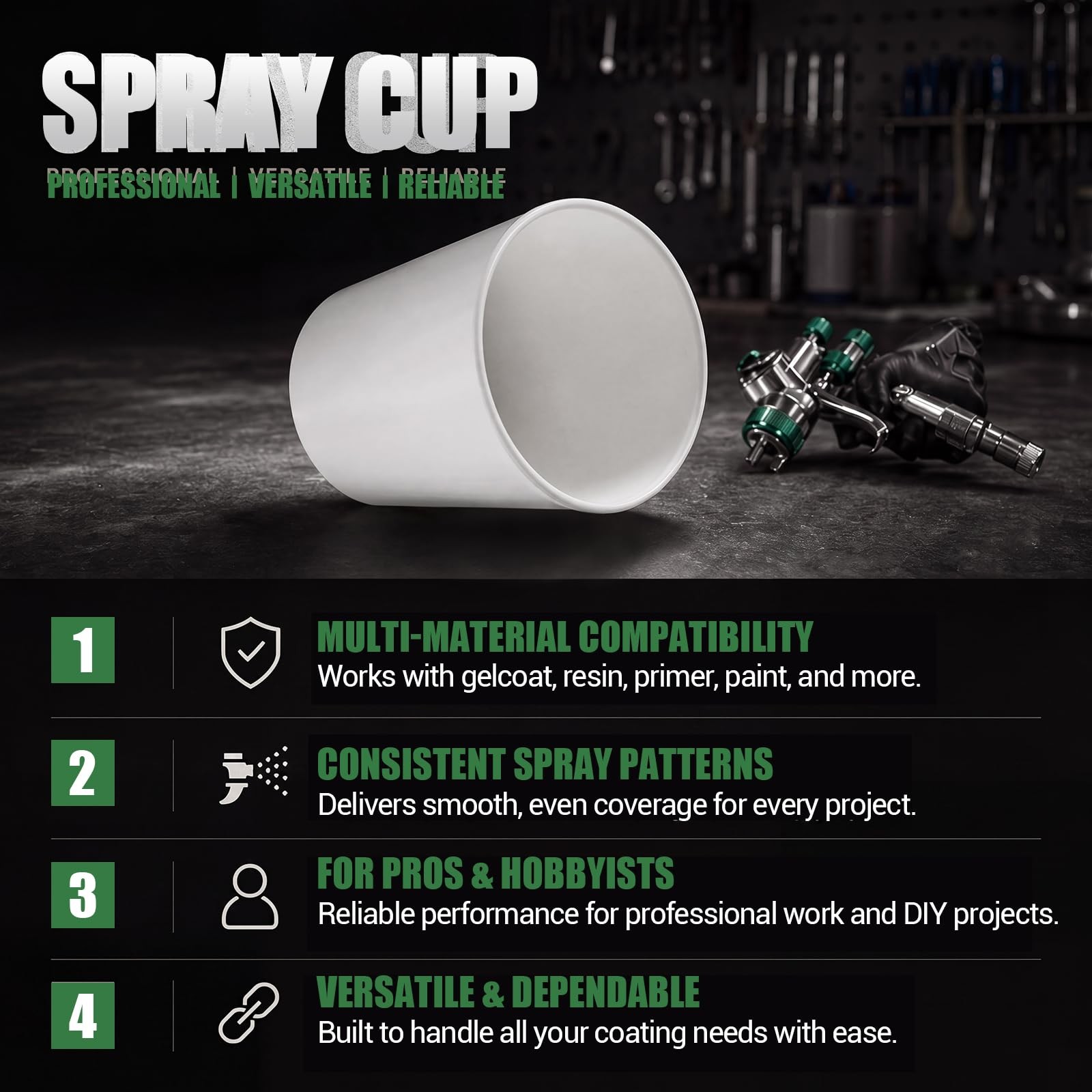 Singhoow 50 Pack 32 oz Gel Coat Dump Gun Cups, Double PE Coated Leak-resistan…