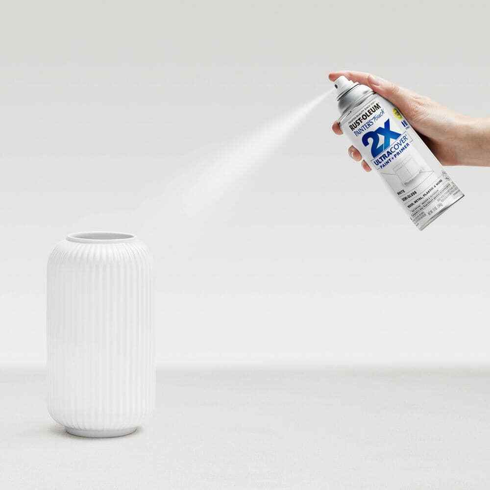 12 oz. Semi-Gloss White General Purpose Spray Paint Spray paint for wood metal