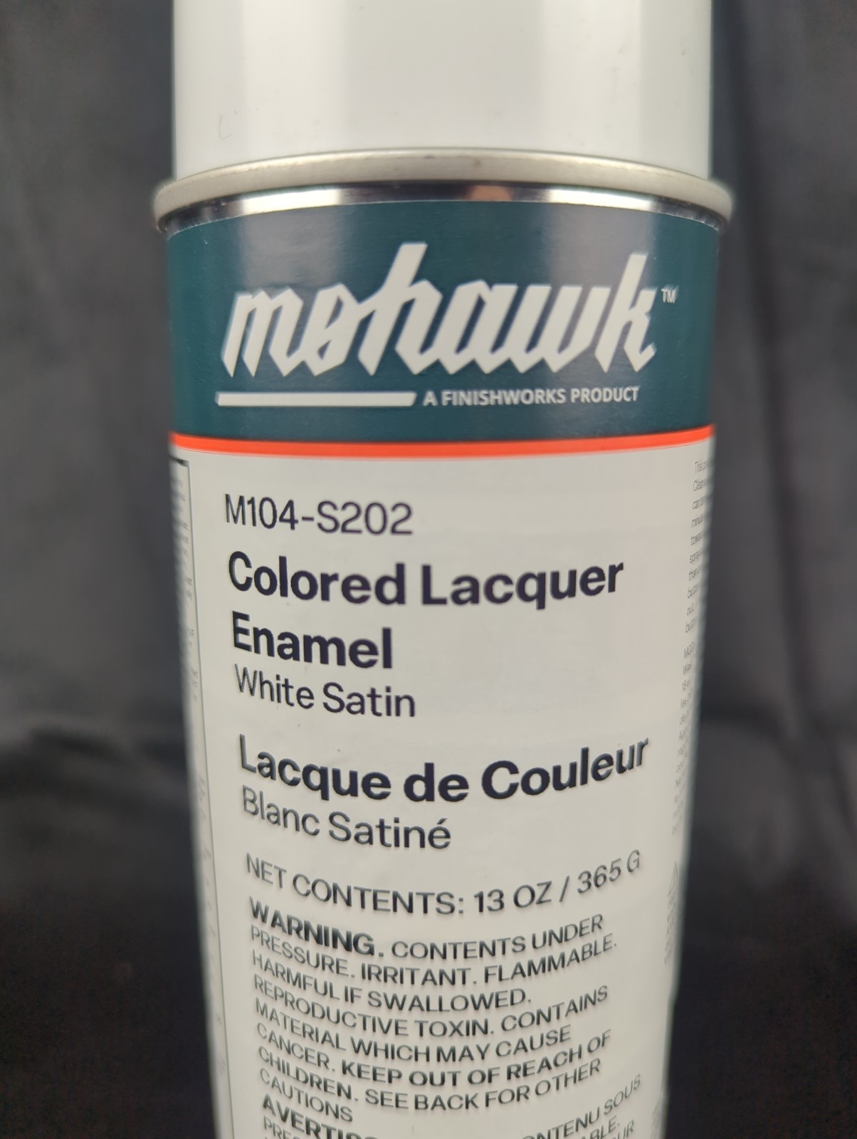 Mohawk M104-S202 Colored Lacquer Enamel White Satin, 13 ounces