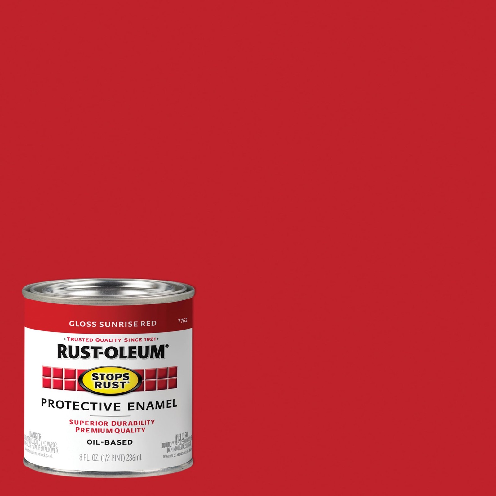 Rust-Oleum 7762730-6PK Stops Rust Brush On Paint, 8 Fl Oz, Gloss Sunrise Red,…