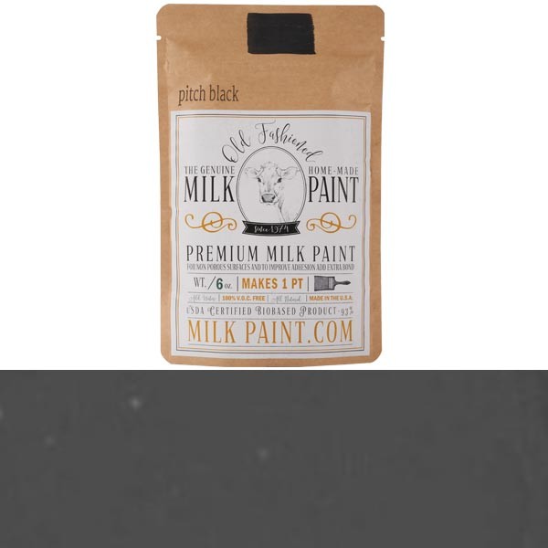 Old Fashioned Milk Paint Color: Pitch Black Pint – Packaged as Powder