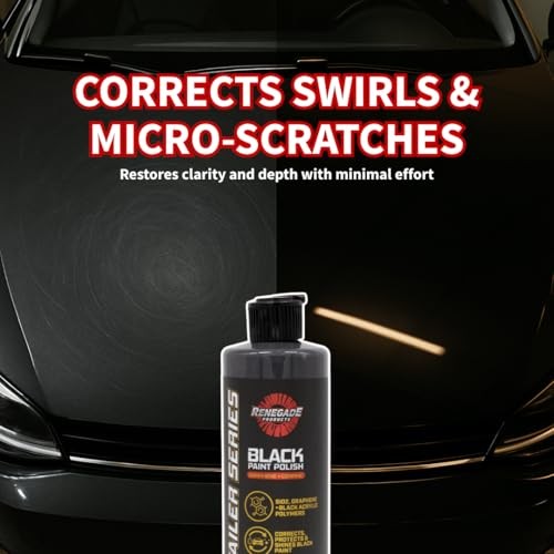 Graphene + Ceramic Black Paint Polish with Sio2, 1 Year Coating for