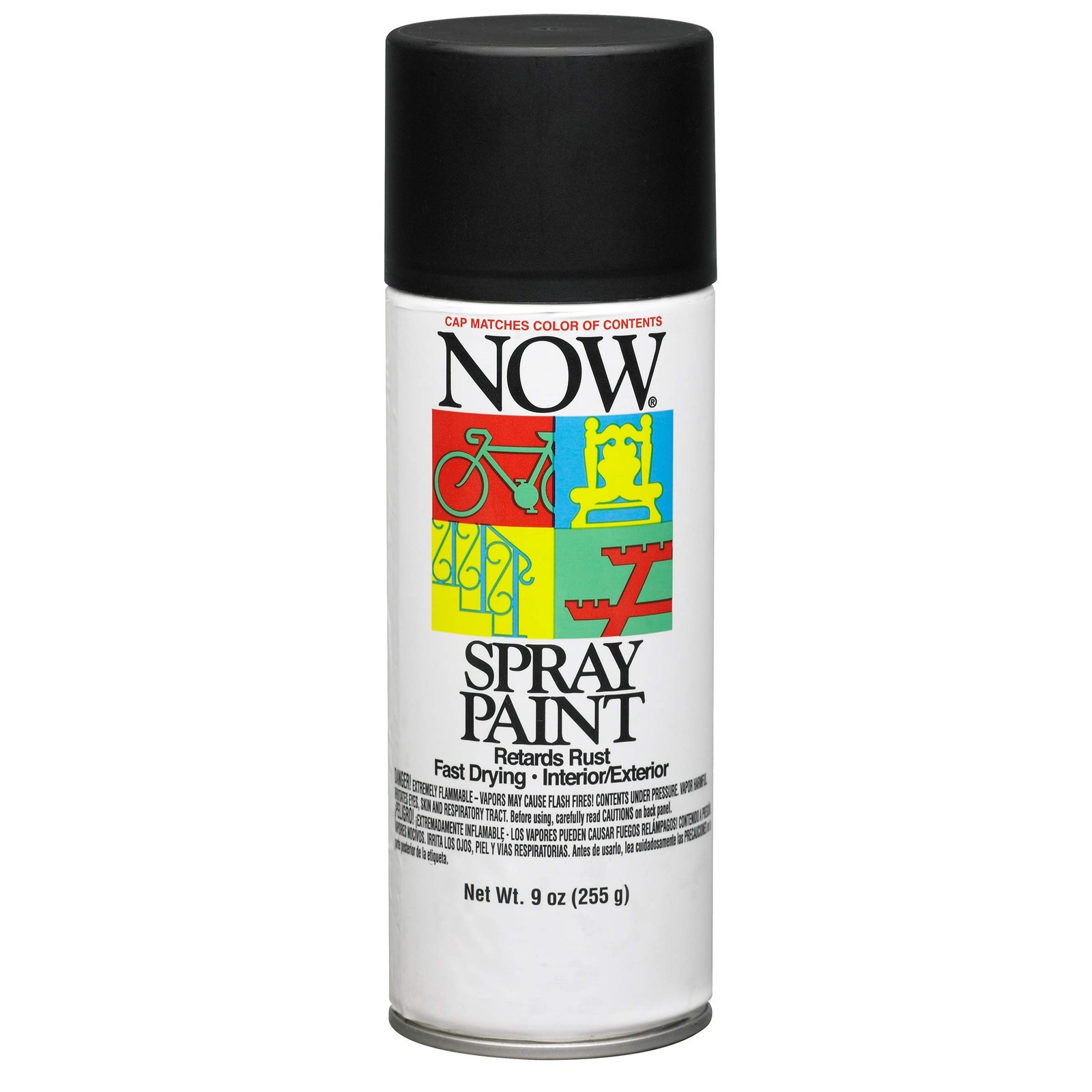 9 Ounce Wrought Iron Flat Black Paint Fast Drying Rust Protection Durable