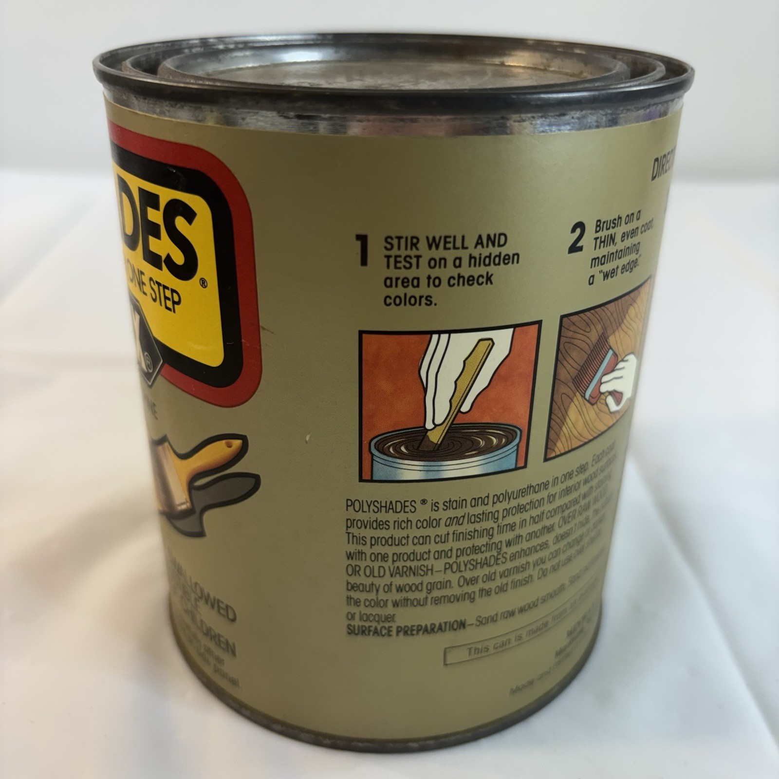 Minwax Polyshades Wood Stains, Satin Honey Pine 1 qt. Vtg Made In The USA