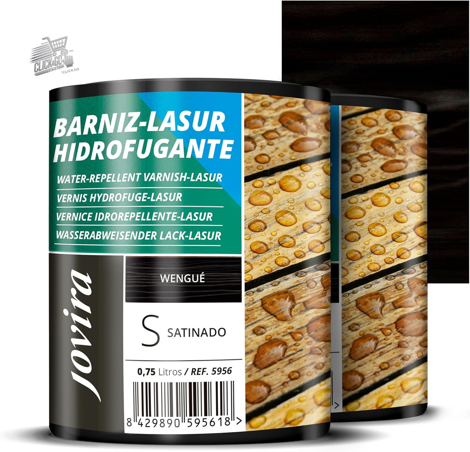 Wengé Glasur Wood Impregnator Protective Water Repellent Satin Water 2x750ml D