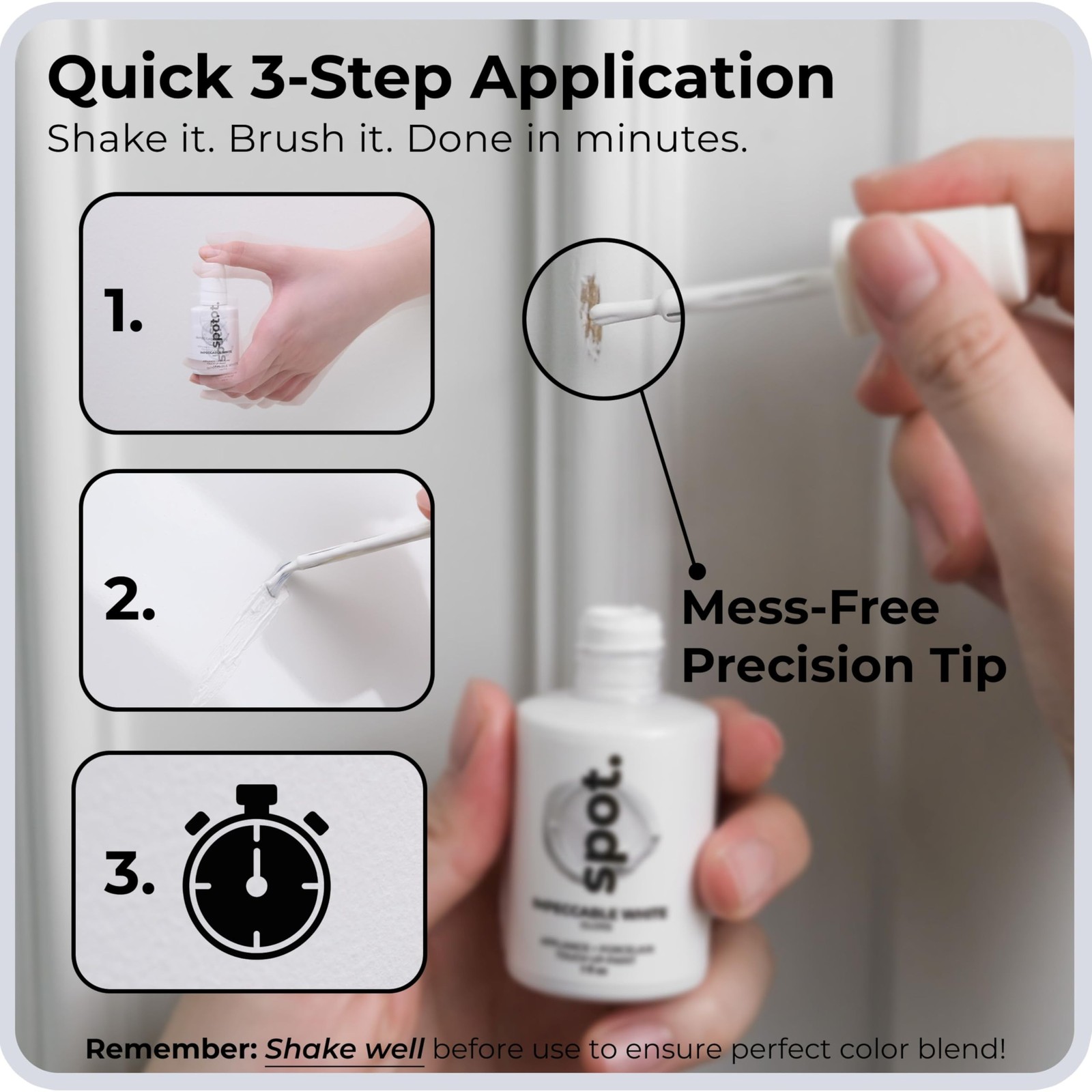 spot. High-Gloss White Touch Up Paint – Porcelain and Appliance Repair for