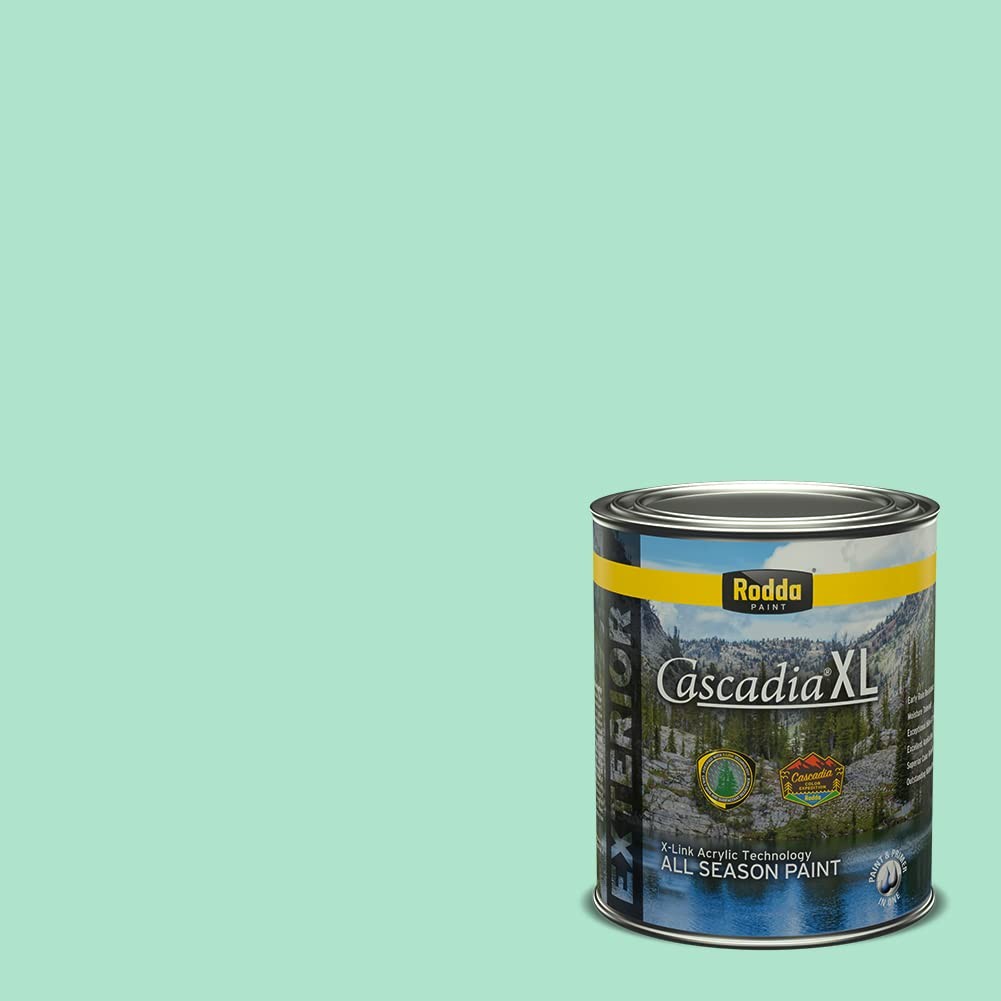 Rodda Paint CASCADIA XL Exterior Satin Paint & Primer Quart Turquoise Tower