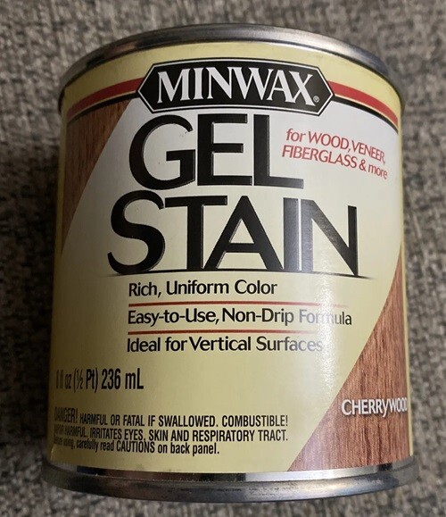 Minwax Gel Stain Cherrywood 8 fl oz 1/2 Pint Discontinued