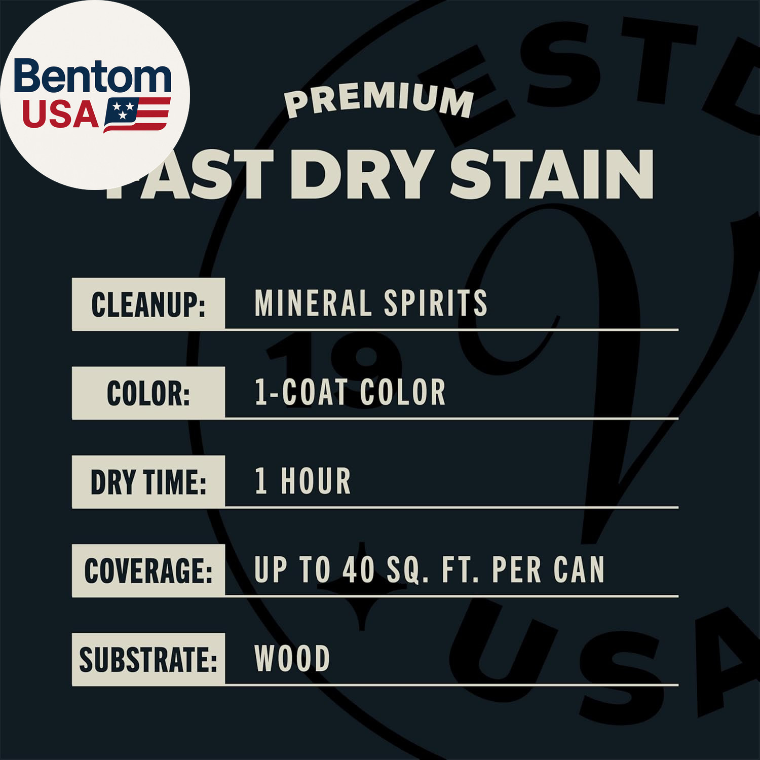 Premium Fast Dry Wood Stain Spray | 1 Hour Dry Time | 1 Coat Color | Interior Wo