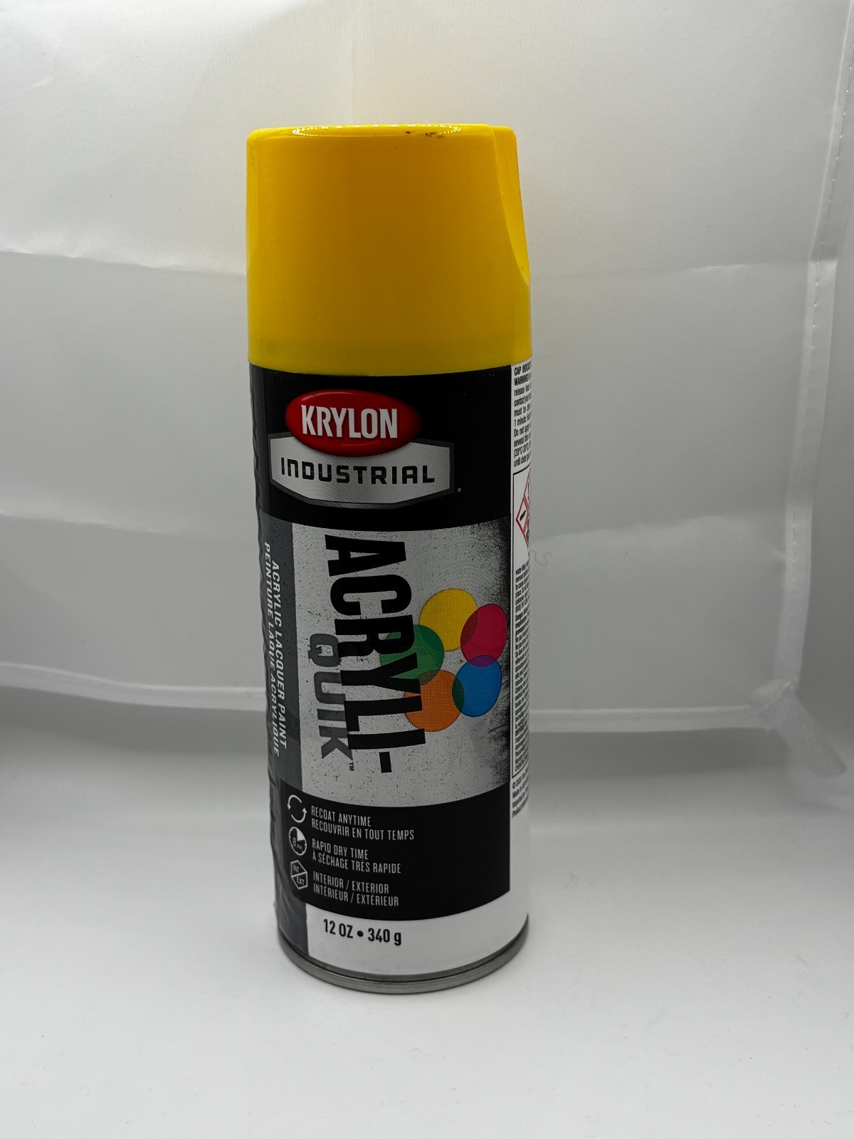 KRYLON Industrial Acrylic QUIK Spray Paint Yellow 12 oz Interior/Exterior