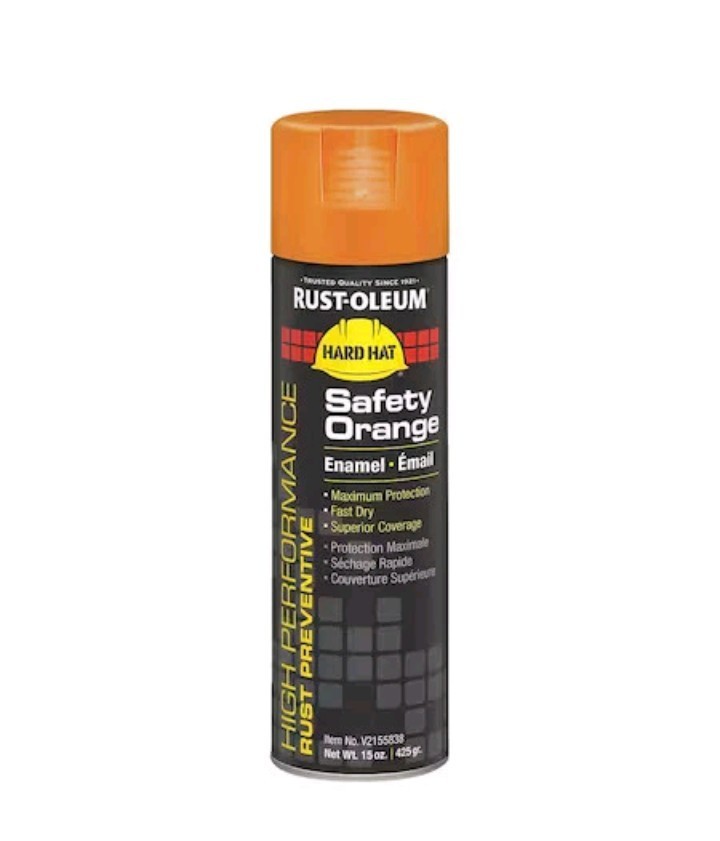 Case Of 6 Rust-Oleum V2155838 Spray Paint, Safety Orange, Gloss “Hard Hat”