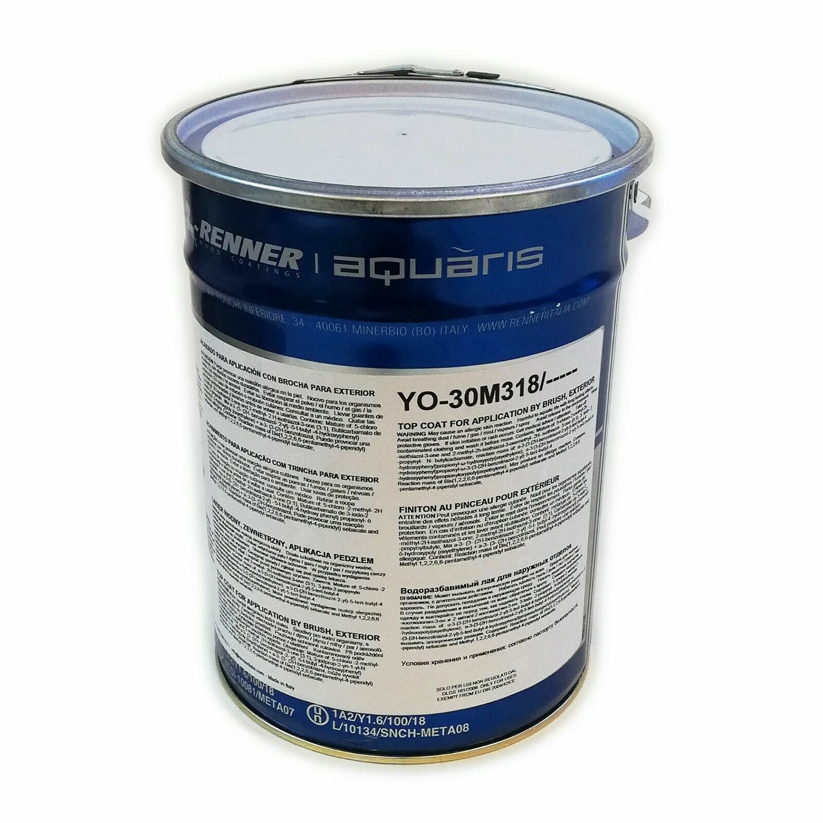 TRANSPARENT FINISH RENNER HIGH PROTECTION 5 KG OUTDOOR WATER