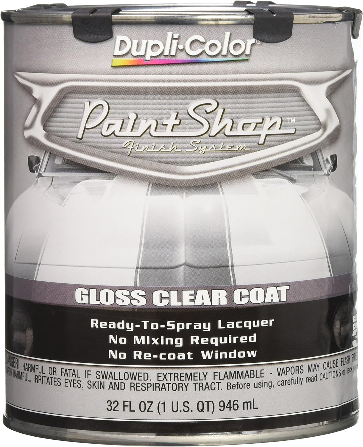 Clear Coat Paint Shop Finish System Duplicolor Ready to Spray Lacquer USA 32 Oz