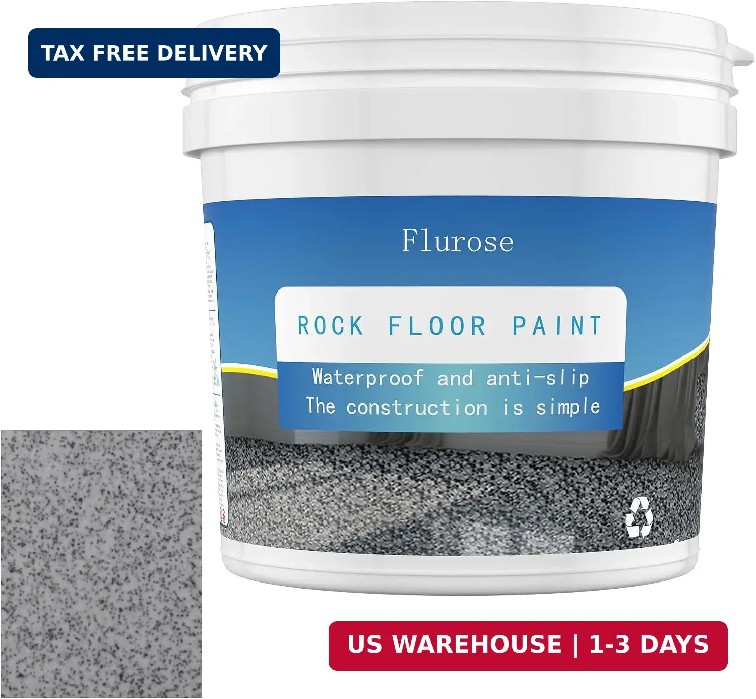 Epoxy Colored Sand Floor Paint, Epoxy Coating, 105oz (3KG), Gray | Interior & Ex