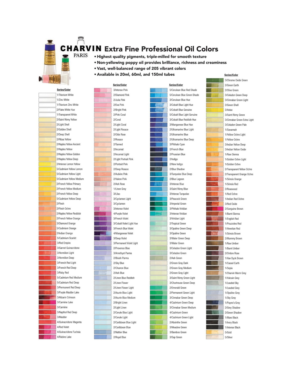 Charvin Extra Fine Professional Oil Paint Set for Artists, Shades of Red – Bo…