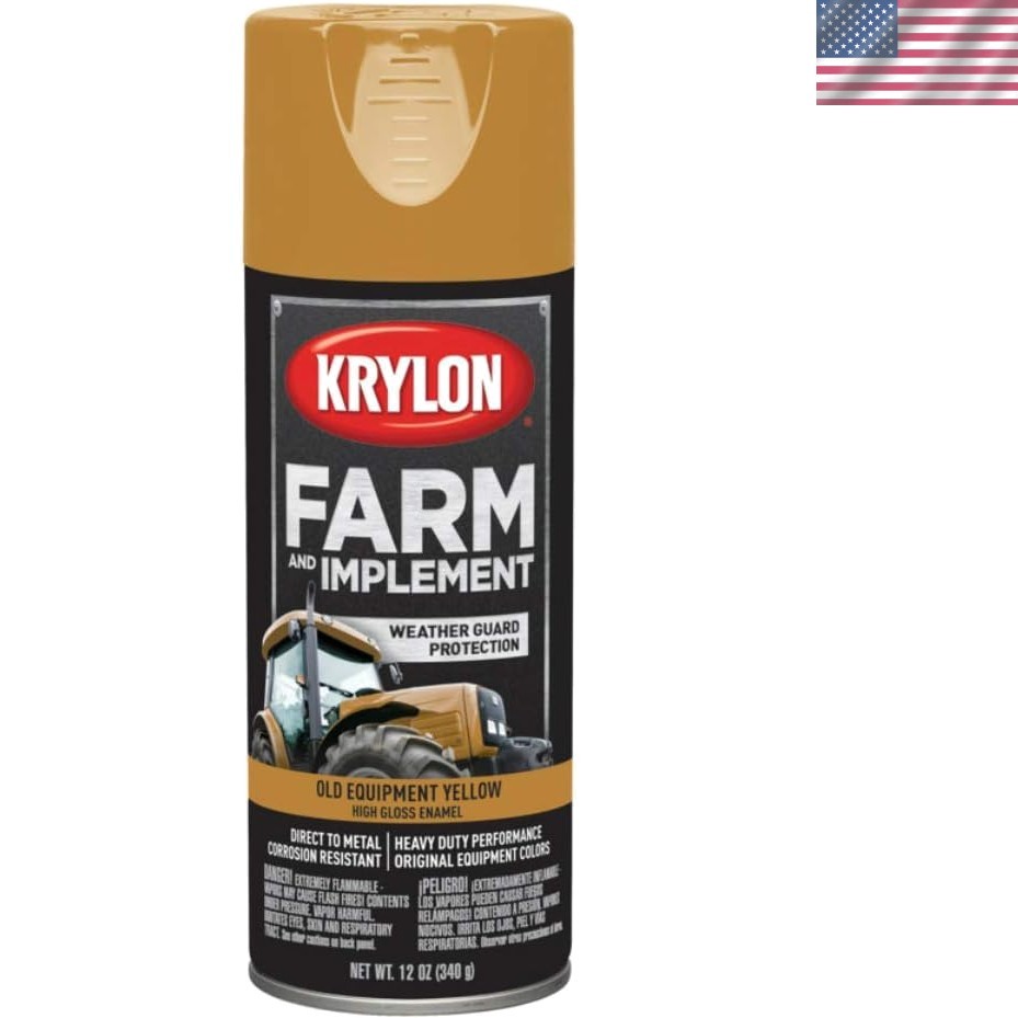 12 oz. Krylon Spray Paint in Old Equipment Cat Yellow – Durable & Glossy Finish