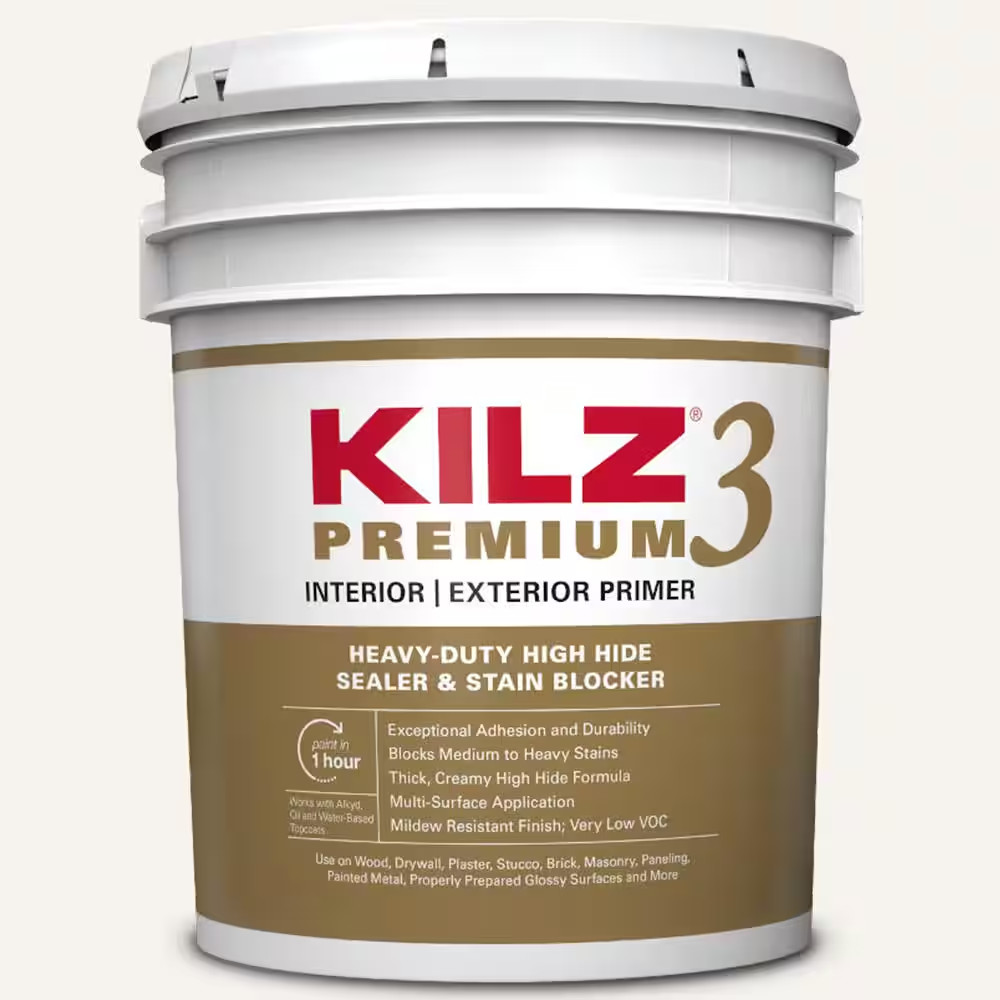 KILZ Premium HighHide Stain Blocking Interior/Exterior Latex Primer/Sealer Paint