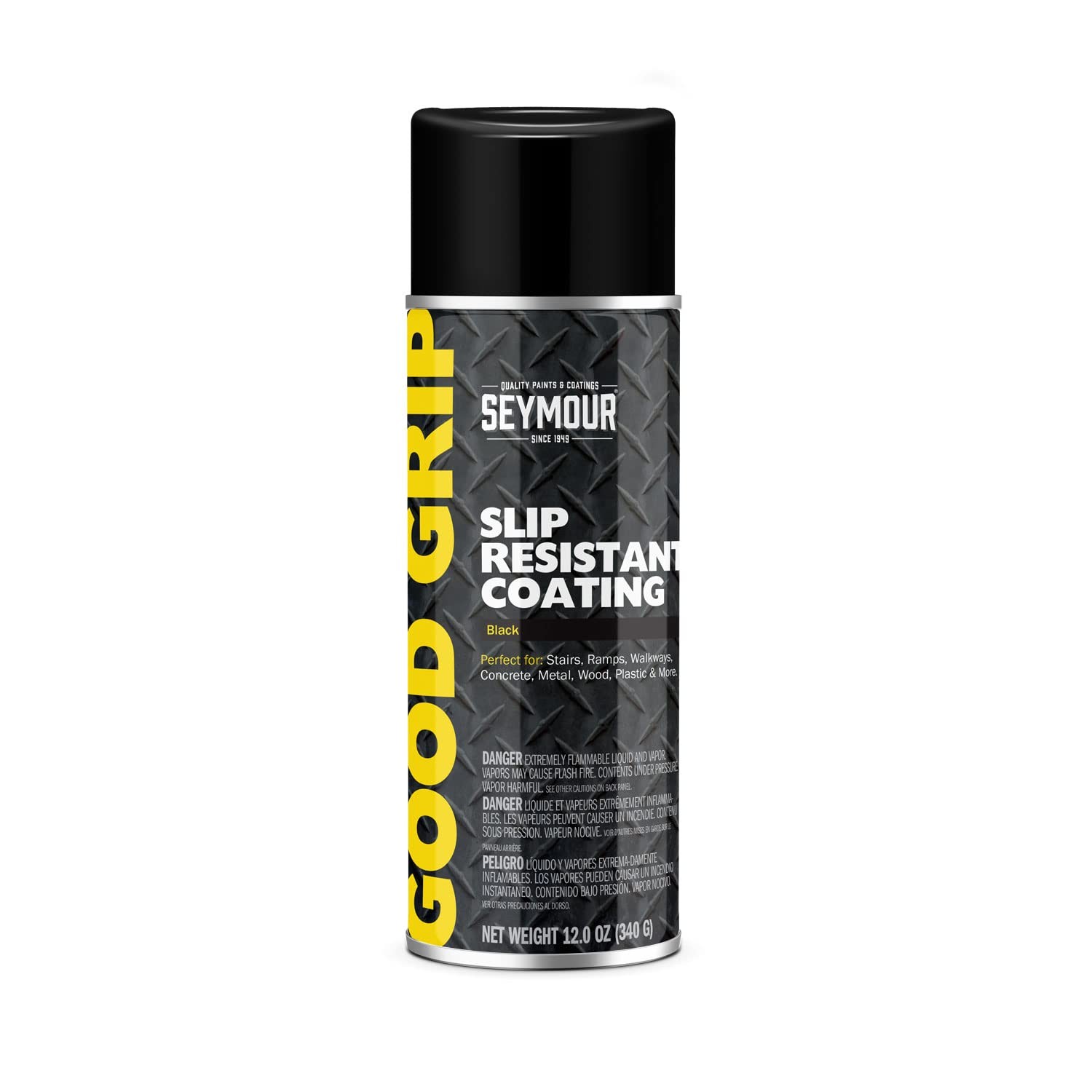 Seymour 16-083 Good Grip Slip Resistant Coating Spray, Black 12 Ounce (Pack of