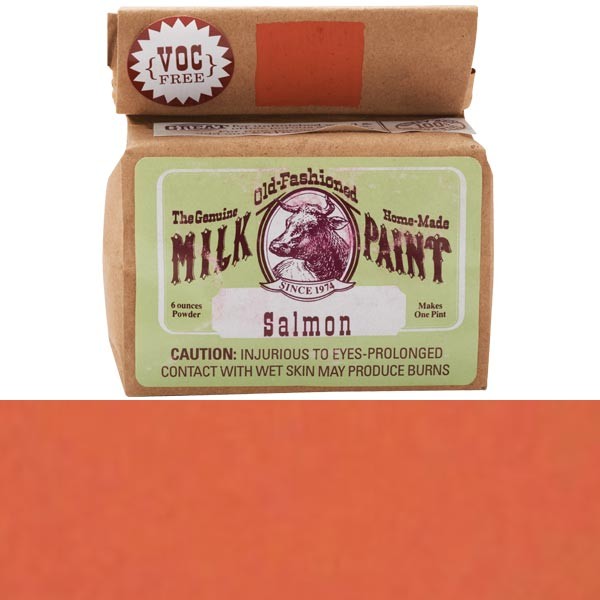Old Fashioned Milk Paint Salmon Pint Packaged as Powder