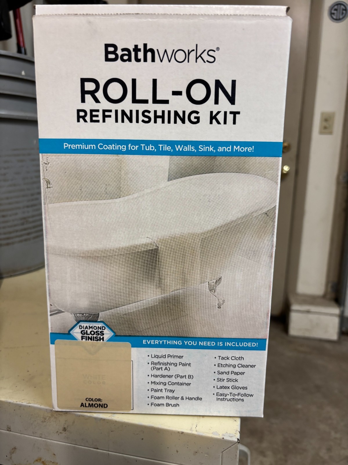BATHWORKS Roll-On Application Tub and Tile Refinishing Kit – ALMOND