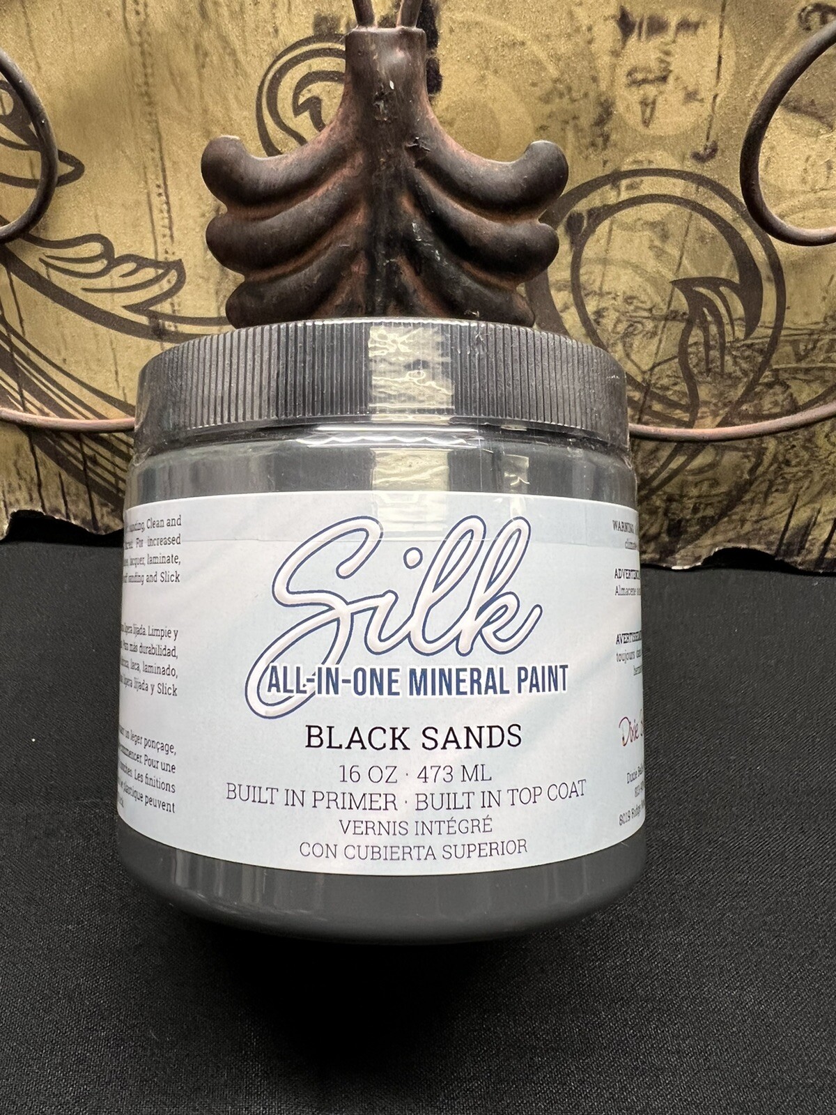 DIXIE BELLE SILK ALL IN ONE PAINT FURNITURE CABINET DIY CRAFTS ~BLACK SANDS~