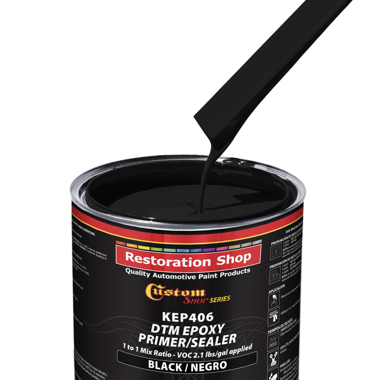 Custom Shop – Black Epoxy Primer/Sealer 2.1 VOC (1/2 Gallon Kit) Anti-Corrosi…