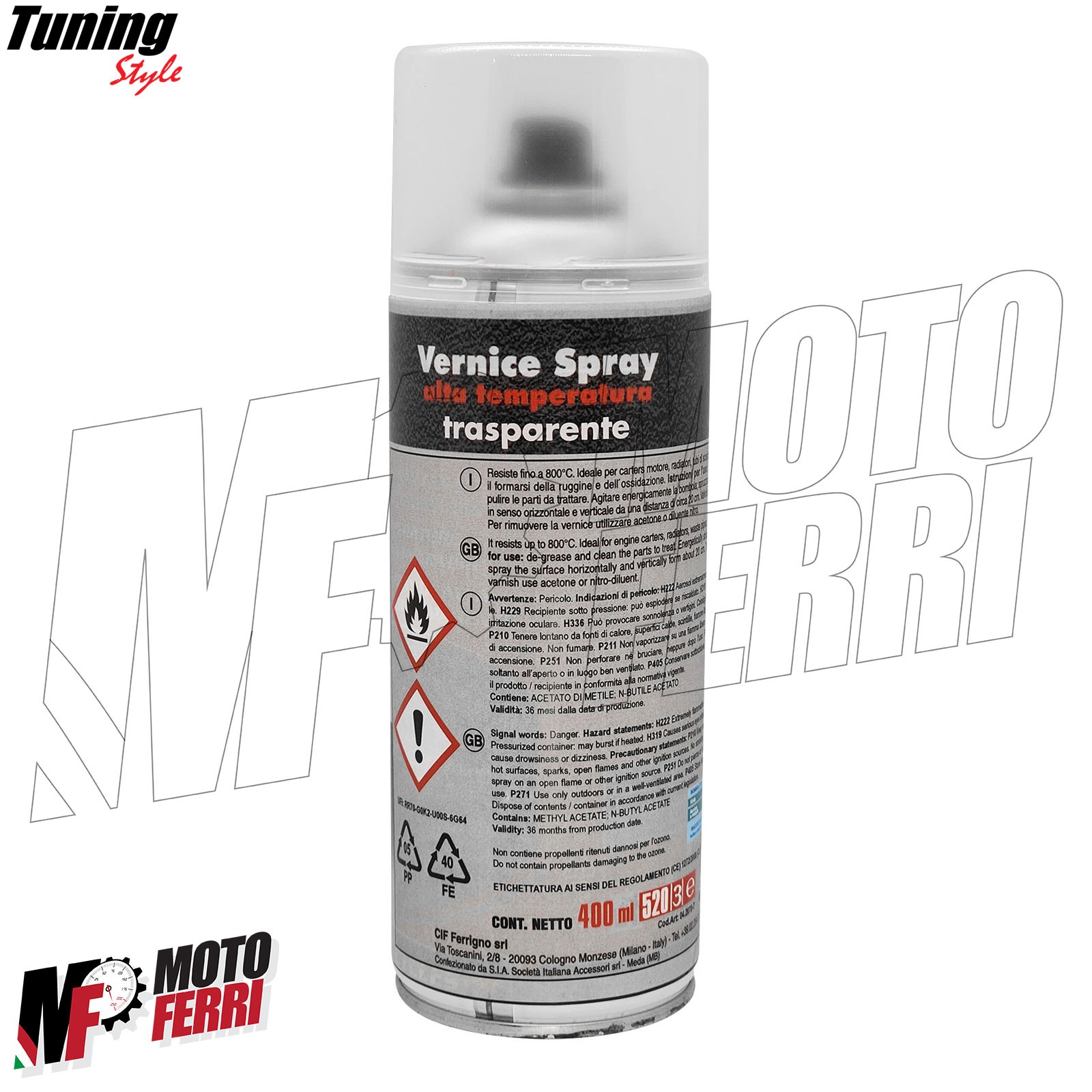 MF8188 Transparent Spray Paint Can High Temperature For Exhausts Up To 800G