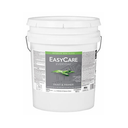 EasyCare EVDESGM-5G Everyday Exterior Latex Paint, Semi Gloss, Medium Base, 5