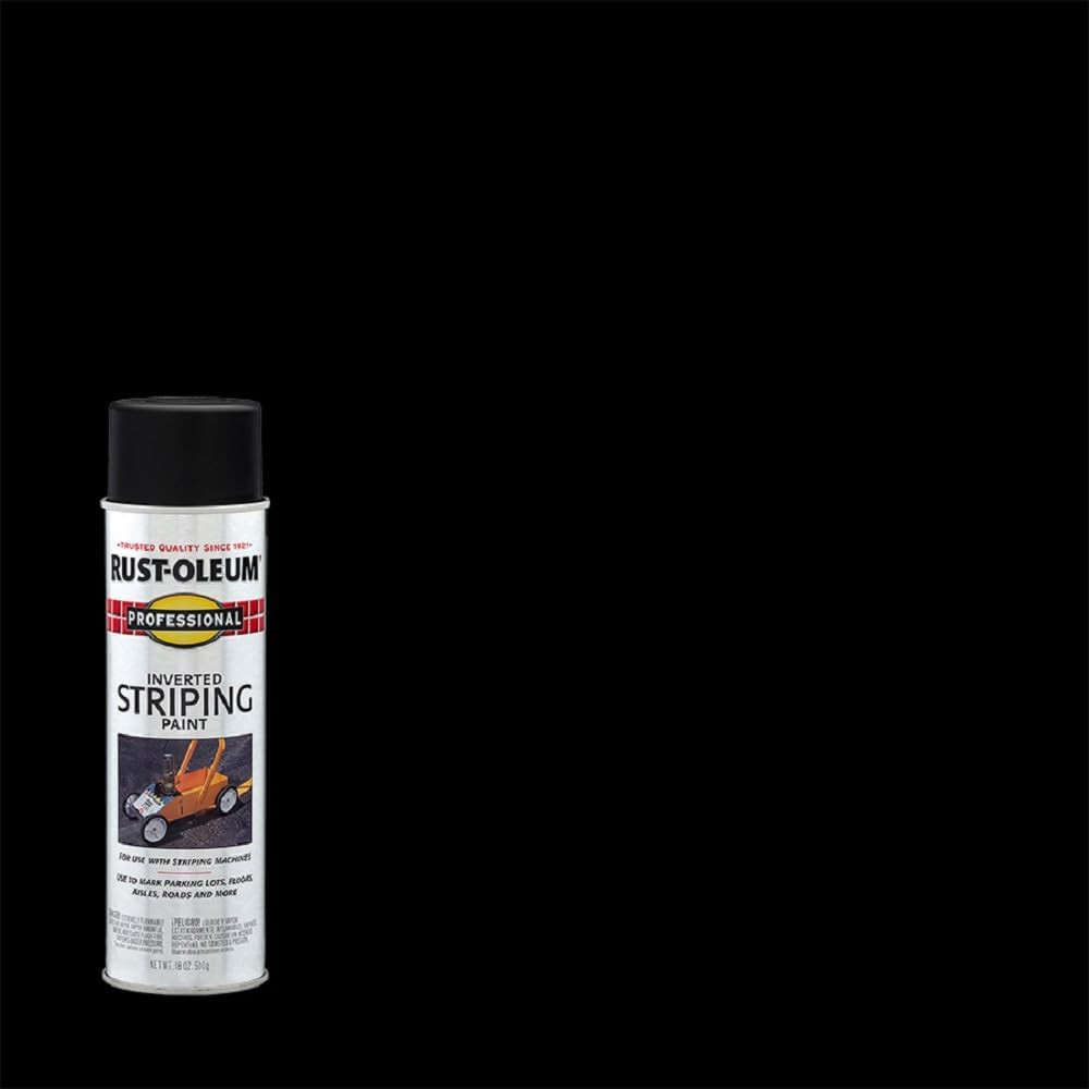 2578838 Professional Inverted Striping Spray Paint, 18 Oz, Black