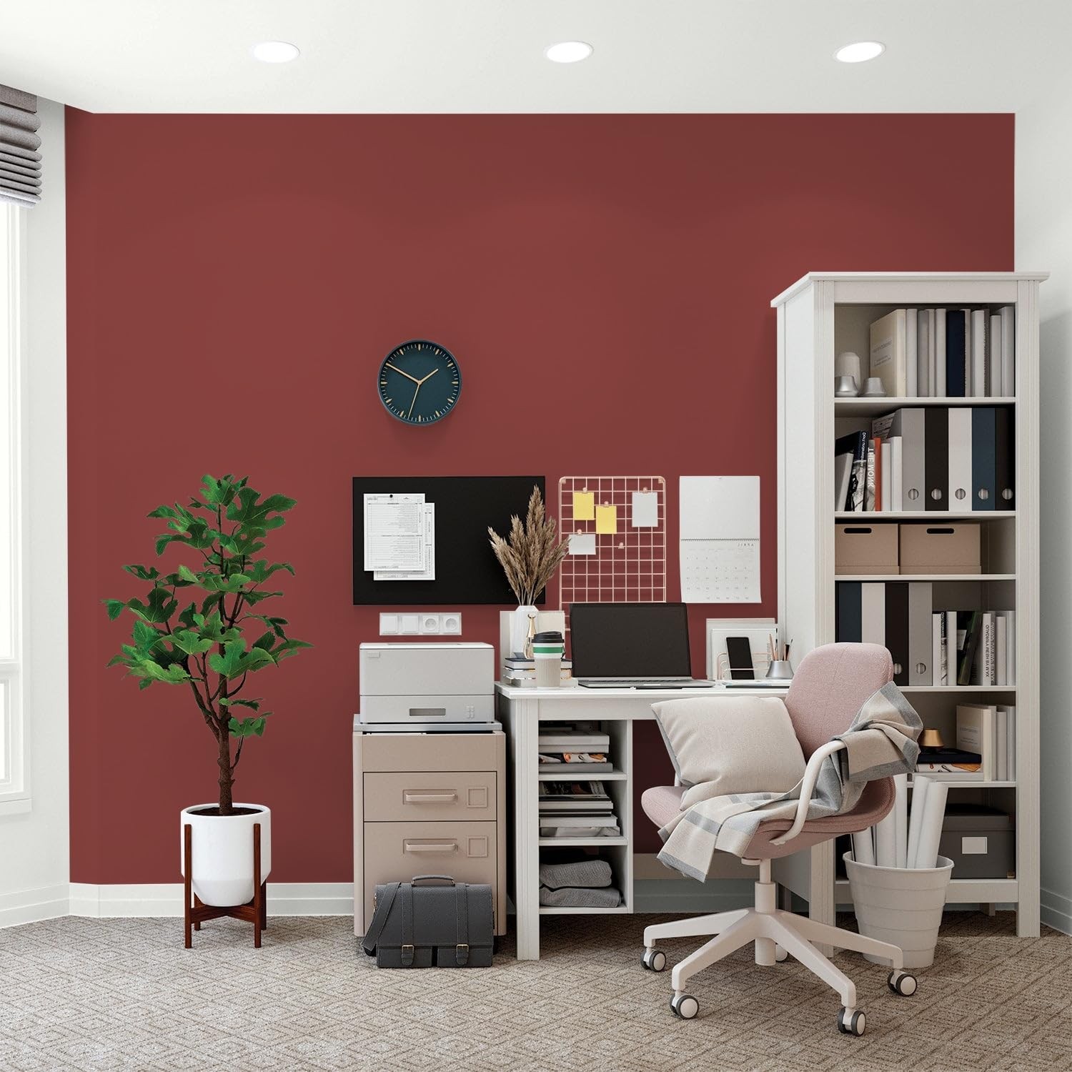 Glidden Total 1 Gal. Brick Dust/Red Flat Interior Paint Premiumr