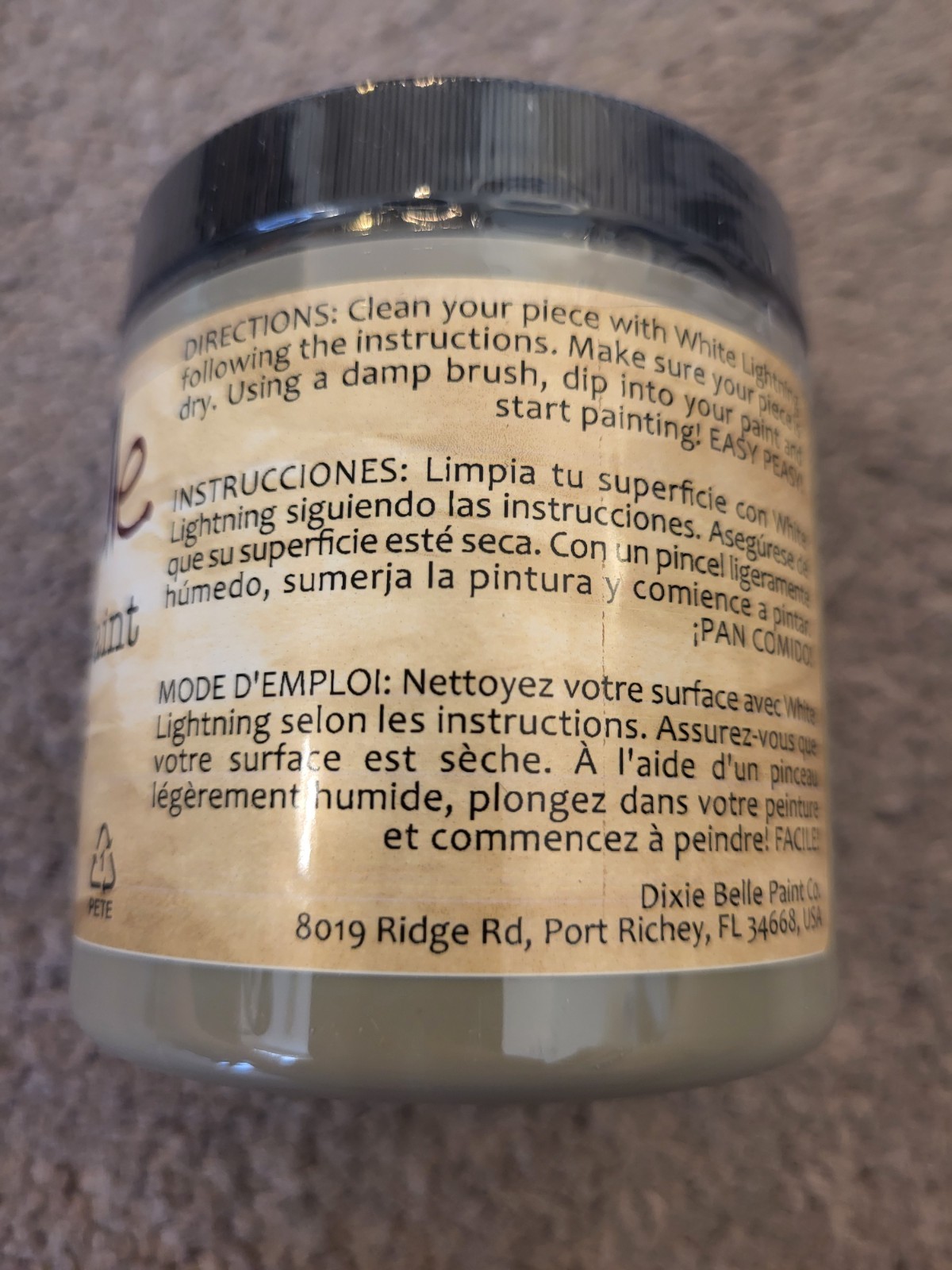 Dixie Belle Chalk Mineral Paint SPANISH MOSS 8 oz NEW