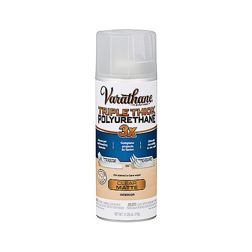 Varathane 318289 Triple Thick Polyurethane, Matte, 11-oz. Aerosol – Quantity 6