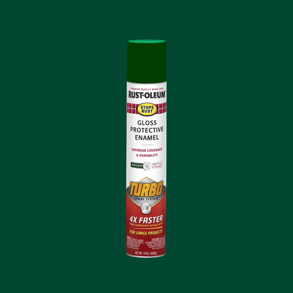 Rust-Oleum Stops Rust Turbo Hunter Green Spray Paint, Gloss Enamel 24 oz, 3 Pack